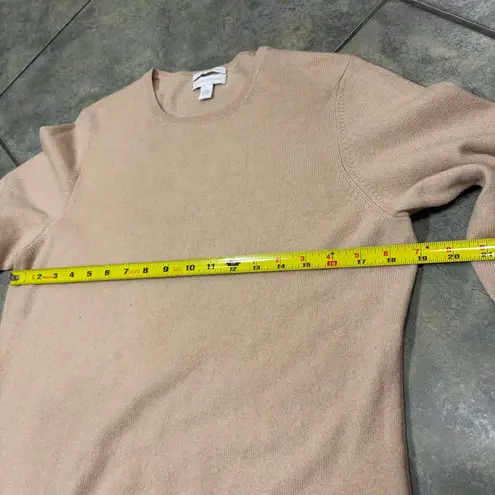 Charter Club 2-Ply Tan 100% Cashmere Sweater Pullover Womens Sz L Career Minimal