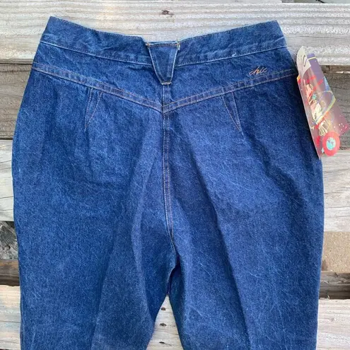 Ms Chic 90s vintage mom jeans yoke waist bareback high rise 30" Waist Blue