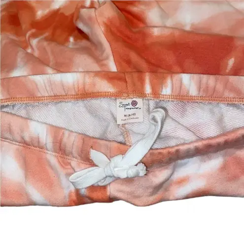 secret treasures Orange & White Tye Died Sweatpants Women’s Size Medium Casual Comfortable Pants!