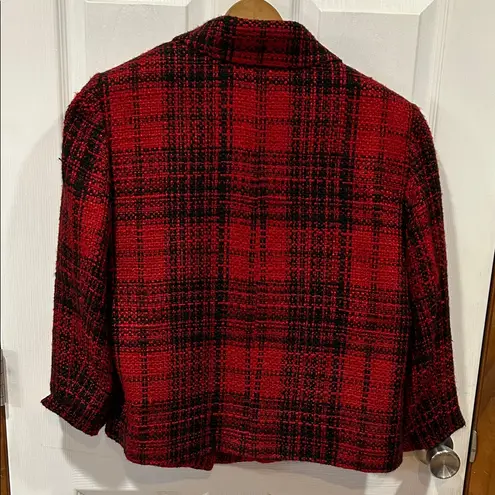JM Collection Red & Black Blazer – Size 12