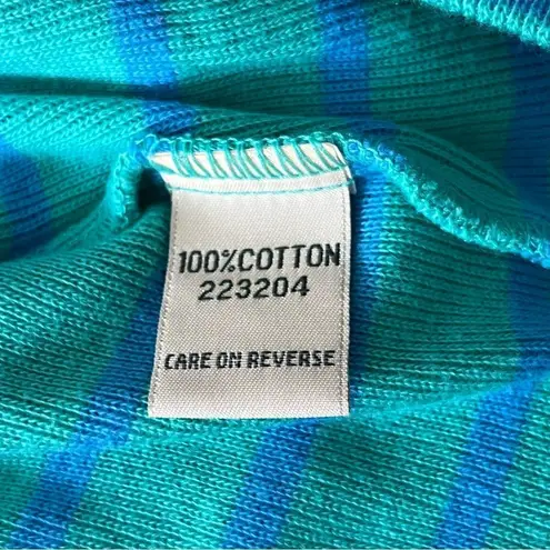 L.L. Bean Women's Small Green & Blue Multi Long Sleeves Mock High Neck Pullover Size M