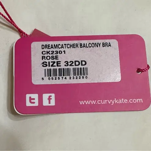 Curvy Kate Dreamcatcher Balcony Bra Rose Pink 32DD New Size undefined