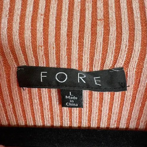 Fore Pink Ribbed Bodycon Midi Sweater Dress Stretch Sexy Mockneck Large