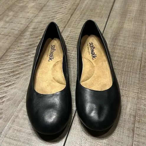 Softwalk Sonoma Women’s Ballet Flat Slip On Shoe Black Size 8M