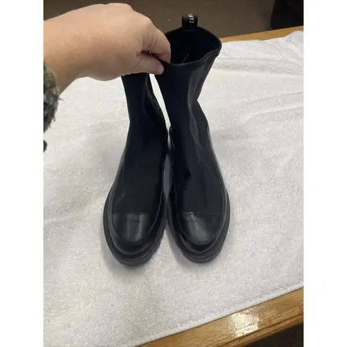 Schutz BLACK TRACTORED NEOPRENE MID-CALF BOOT (s2.19cp)