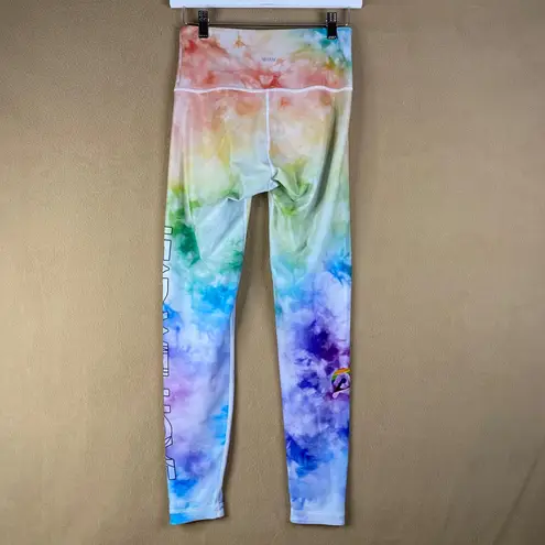 Peloton "Lead With Love" WITH Rainbow Tie Dye High Waisted Leggings *No Tag