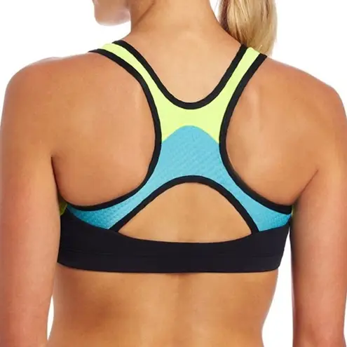 Pearl Izumi  Sports Bra Womens Medium Elite Irncool Tri Crop Scuba Blue Yellow