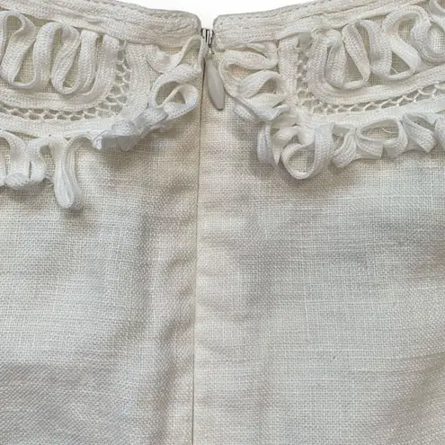 3.1 Phillip Lim Dress Cream Sleeveless Bow Embellished Ribbon Linen Silk Mini