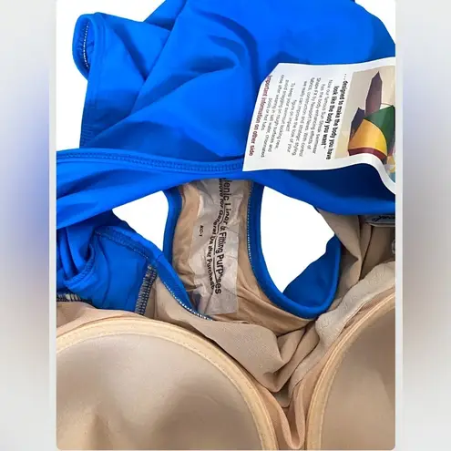 Newport News NWT Sun Streak Royal Blue One Piece Swimsuit 14 T 14T Vintage