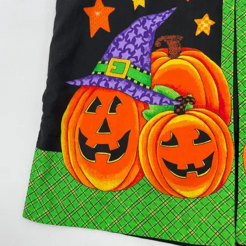 Handmade Halloween Vest Pumpkins Ghost Bat Funny Silly Party Teacher Women Black