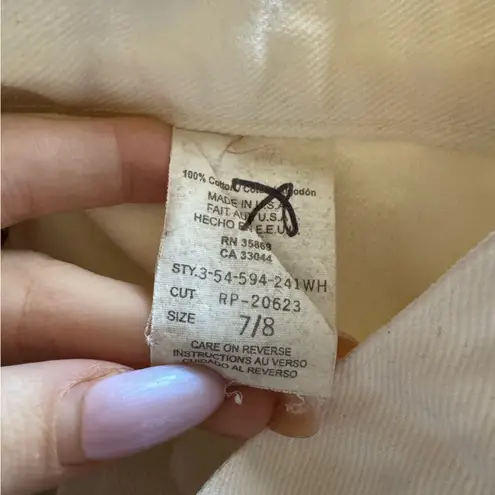 Vintage Western Roper Jeans Studded Stars Mom Fit Straight Leg Sz 2 Tall White