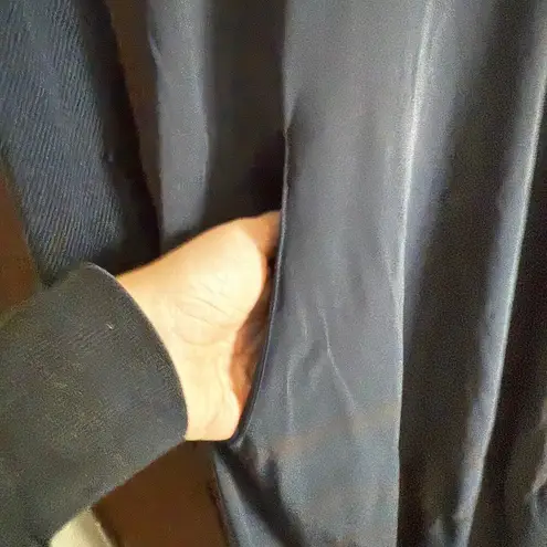 INDIES Navy Blue Mesh Sleeve Technical Jersey Cocoon Dress Maxi Midi Med / Large