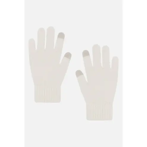 Hat Attack Frosty Touch Gloves in Ivory One Size Womens Smart Mittens Gray