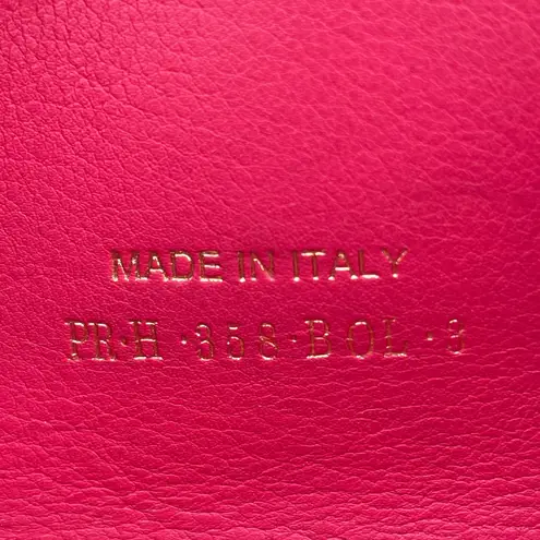 Valentino Garavani Valentino Rockstud hot pink mini leather zip wallet