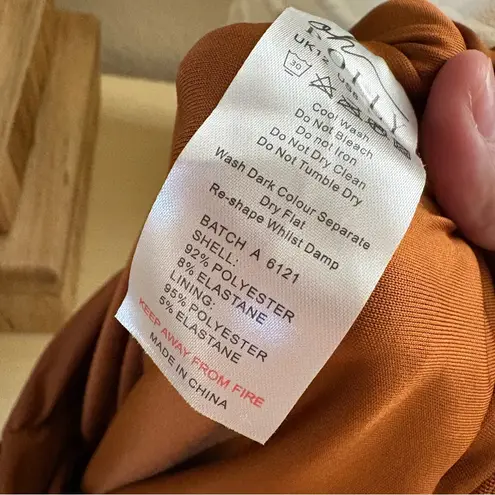 Oh Polly  NOELANI Halter Neck Corset Mini Dress in Brown Size 8‎ NWT