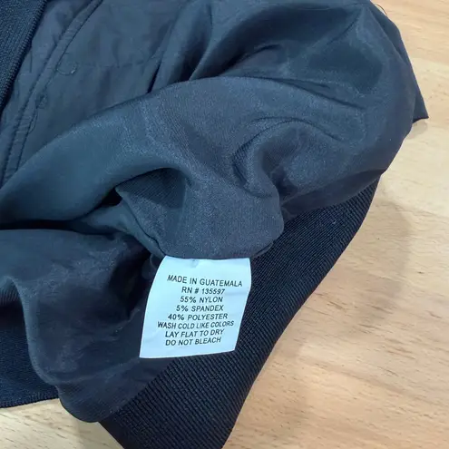 ALBION FIT Black Zip Front Bomber Jacket Size XL