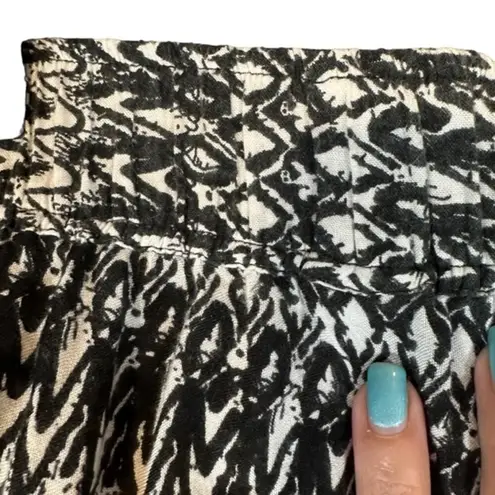 Denimlicious Black & White Print Boho Wide Leg Lounge Pants Women Sz S