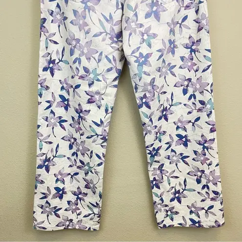 Isabel Marant Floral High Rise Straight Leg Jeans Ecru Size 42/10