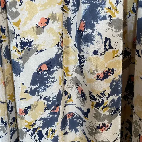 Moulinette Soeurs For Anthropologie Hydrangea Petals Maxi Floral Silk Dress Sz 6