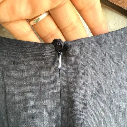 Brooks Brothers Womens Dress Blue Linen Sheath Shirt Sleeve Lined Size 10