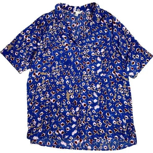 Open Edit  Satin Camp Button-Up Shirt S - Image 3