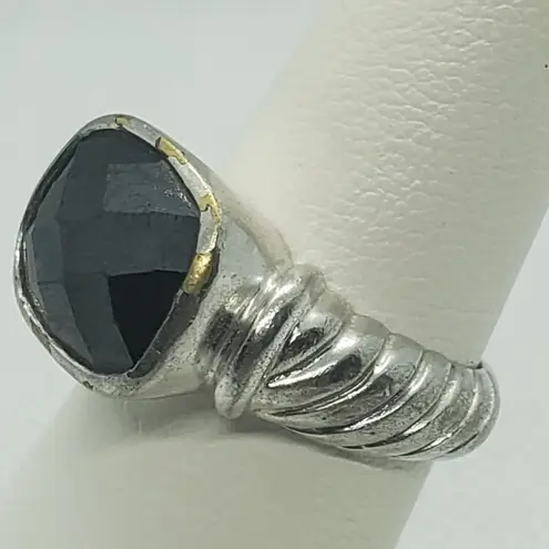 Premier Designs  Silver & Black Colored Ring