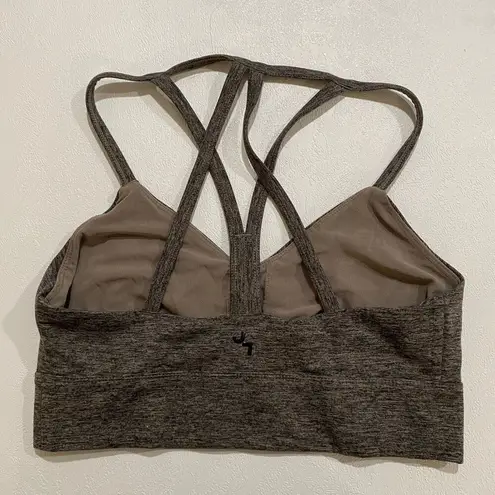 JoyLab Strappy Back Sports Bra Gray Heather Size M Medium