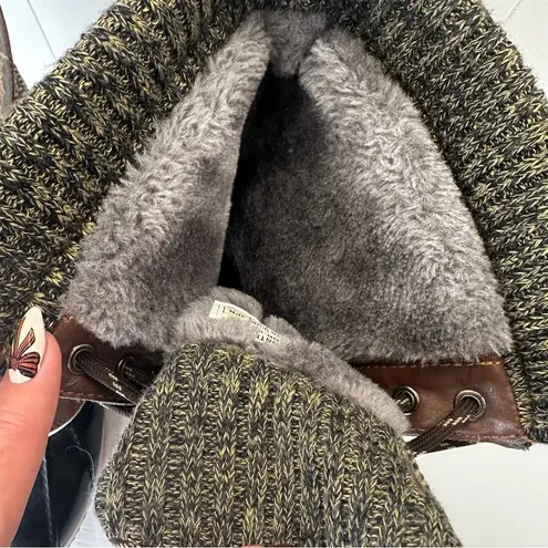 Dream Paris Dream Pairs Women's 10 Winter Snow Duck Boots Brown Herringbone Knit Cuff