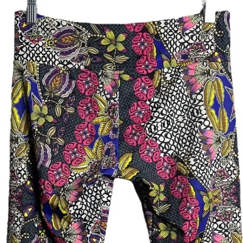 Onzie Pants Womens Medium Large Multicolored Koh Tao Floral Cropped Leggings Gym