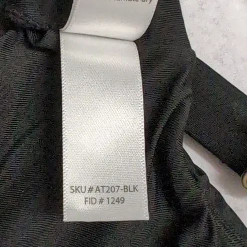 ANDIE Belmar Top Black Bikini Swimwear Bathing Suit Twisted V Neck Size L New