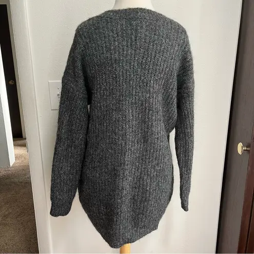 DENIM & SUPPLY CO. RALPH LAUREN Charcoal Crewneck Oversized Tunic Sweater Size S Gray