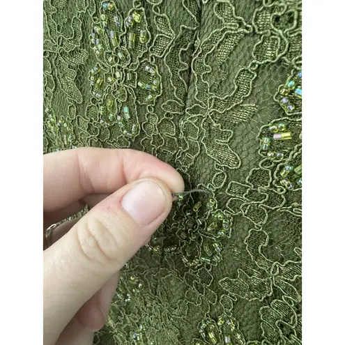 VTG Masoni Fairy Renaissance Whimsical Midi Dress Women 20 Green Goblin Gremlin Size undefined