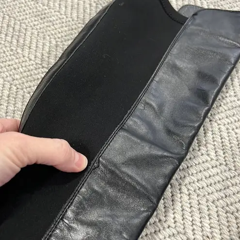 Luichiny Tall Boot Brown Leather and Fabric Over the Knee Riding Boots Black Size 8 - Image 4