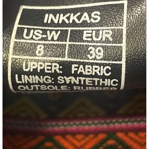 New Inkkas Frida Slide Slip On Mules Shoes Black Floral Birds Embroidered WO's 8