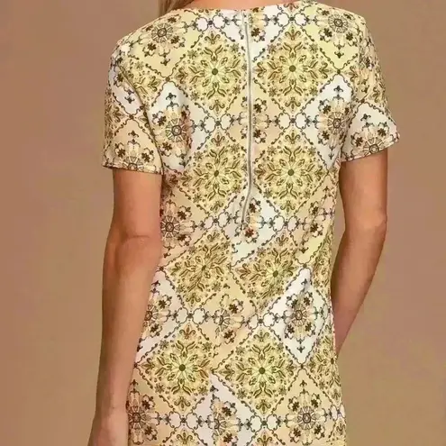 Dandy Lion Yellow Print Shift Dress Size XS