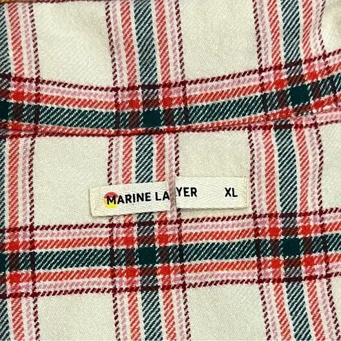 Marine layer NWOT Womens Classic PJ Top in Red Plaid Size XL