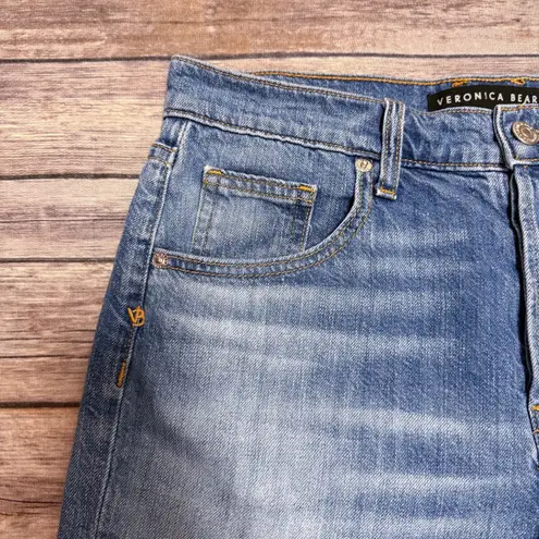 Veronica Beard Lava Stone Wash Shiloh Relaxed Cut Off Button Fly Jean Short 27 4