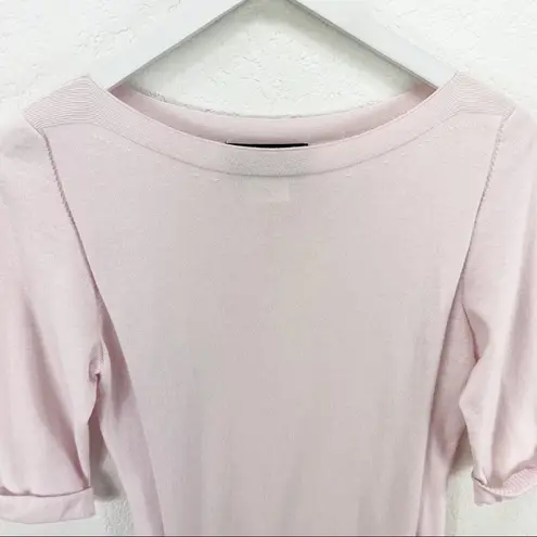 Les Copains Pink Short Sleeve Sweater Roll Sleeves Size Italy 46 US 12