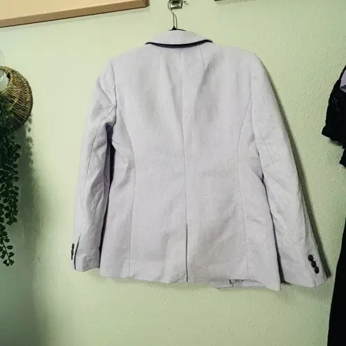 J.Crew NEW  Herringbone One-Button Blazer Purple Size 2 XS Linen Blend Preppy - Image 4