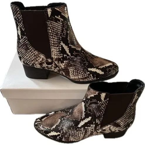 Alex Marie Gloriane Snake Print Ankle Booties – Size 6M New