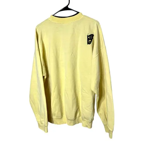 Grandma Cottagecore Butterfly Crewneck Sweatshirt Pullover Size XL Yellow