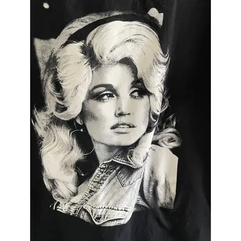 Dolly Parton Oversized Graphic Tee Dress 3XL Black Y2K Country Music Shirt Size 3X