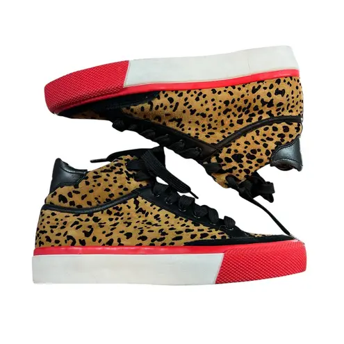 Rag and Bone  Sneakers Cheetah High-Top Flocked Suede RB Army High 38.5 / 8.5‎ - Image 5