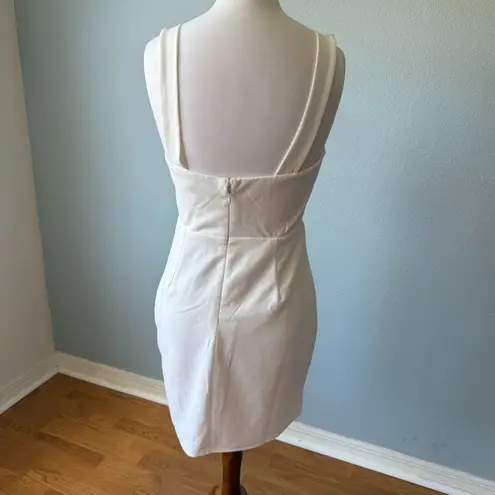 Lulus Gorgeous Aesthetic Ivory Taffeta Sleeveless Mini Dress Size Medium