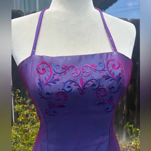 Gunne Sax Vintage Jessica McClintock Millennium Iridescent Purple Dress XS