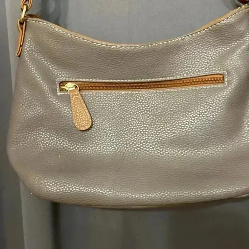 STONE & CO TAUPE BROWN LEATHER BLEND PURSE ADJUSTABLE STRAP MULTI POCKETS CLEAN Tan