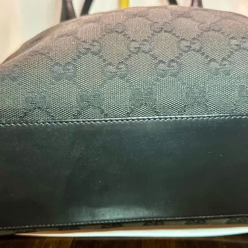 Gucci  Black Tote Hand Bag with Iconic GG Design