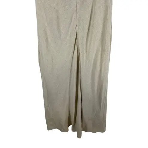 Petal And‎ Pup Tan Bare Midriff Linen Viscose Blend Midi Dress Size 4 Boho