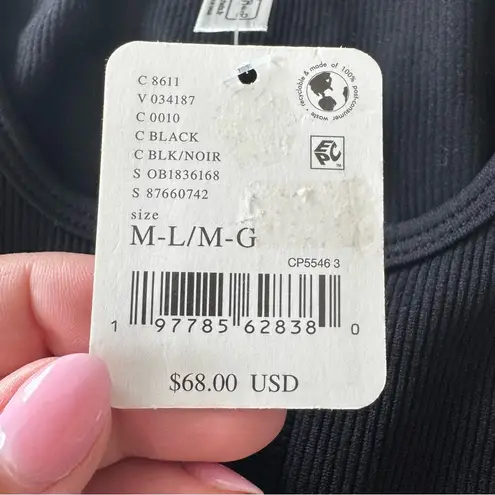 FP Movement Bail Out Long Sleeve Layer NWT size M/L Black Cut Out Back Henley Size M