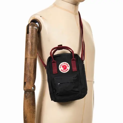 Fjallraven Kanken Black and Red Mini Unisex Backpack